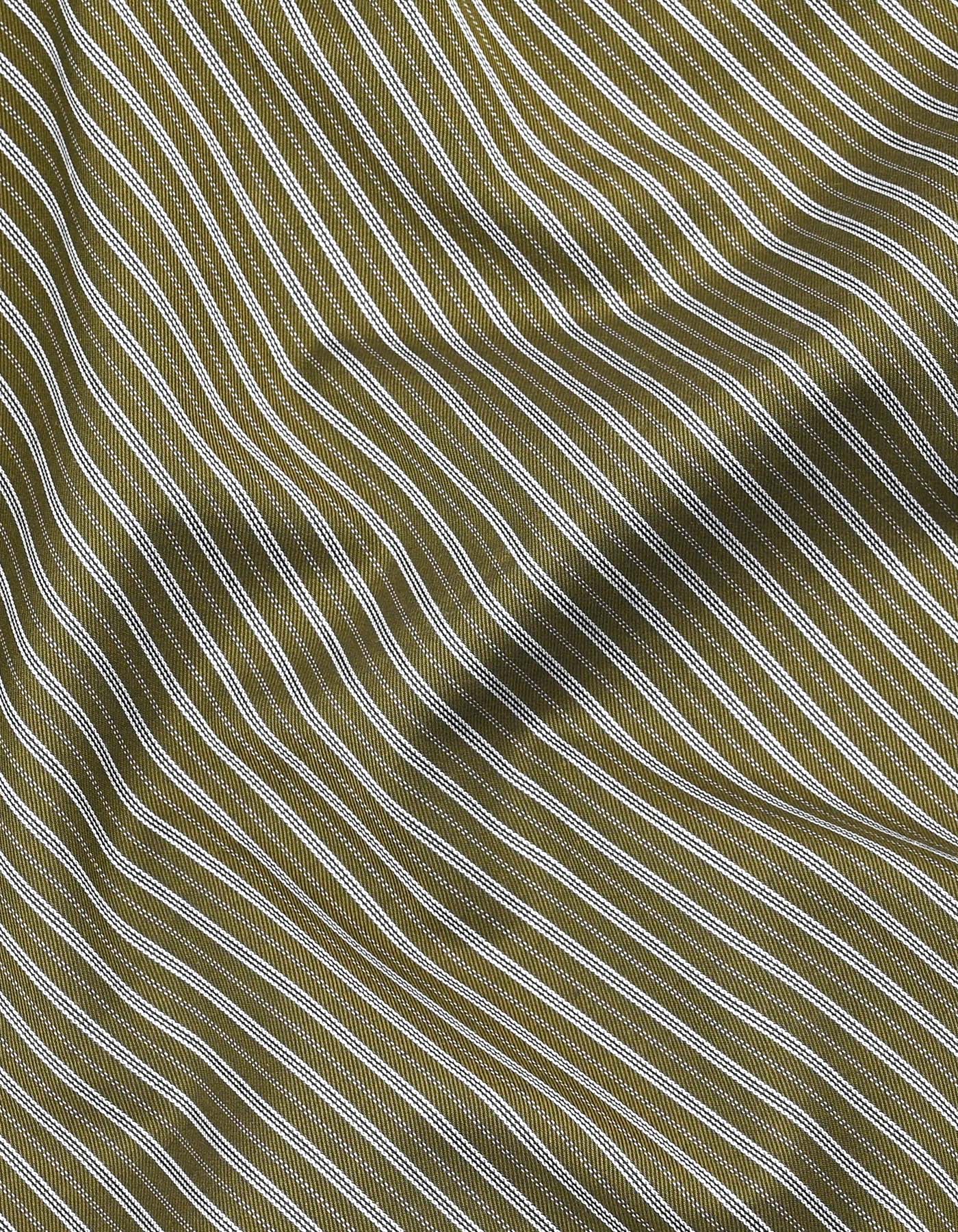 Stripe Olive Classic Fit Shirt FS2902-1RF-16
