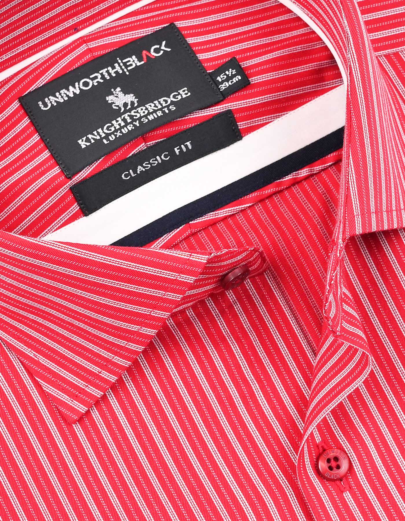 Stripe Red Classic Fit Shirt FS2903-1RF-15