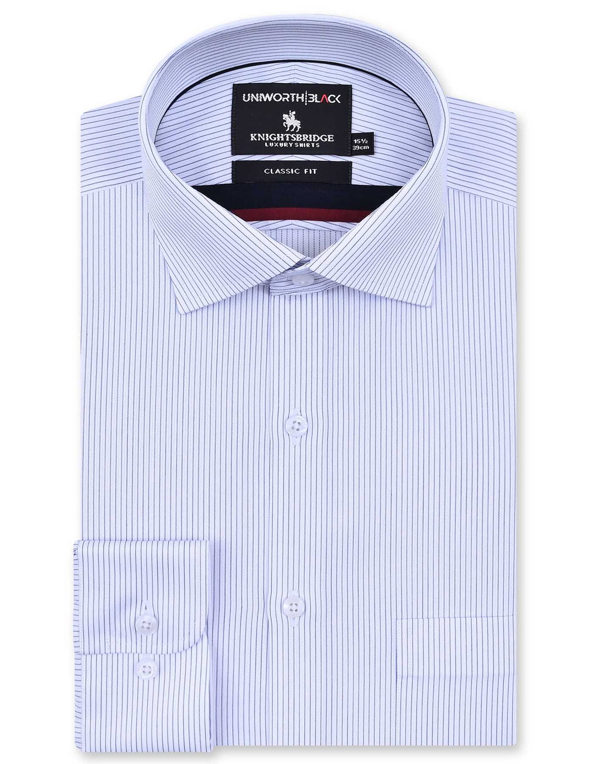 Stripe Navy Classic Fit Shirt FS2904-2RF-14.5