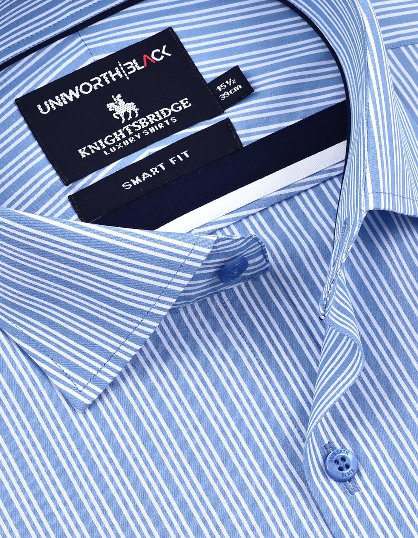 Stripe Blue Tailored Smart Fit Shirt FS2905-1SF-15