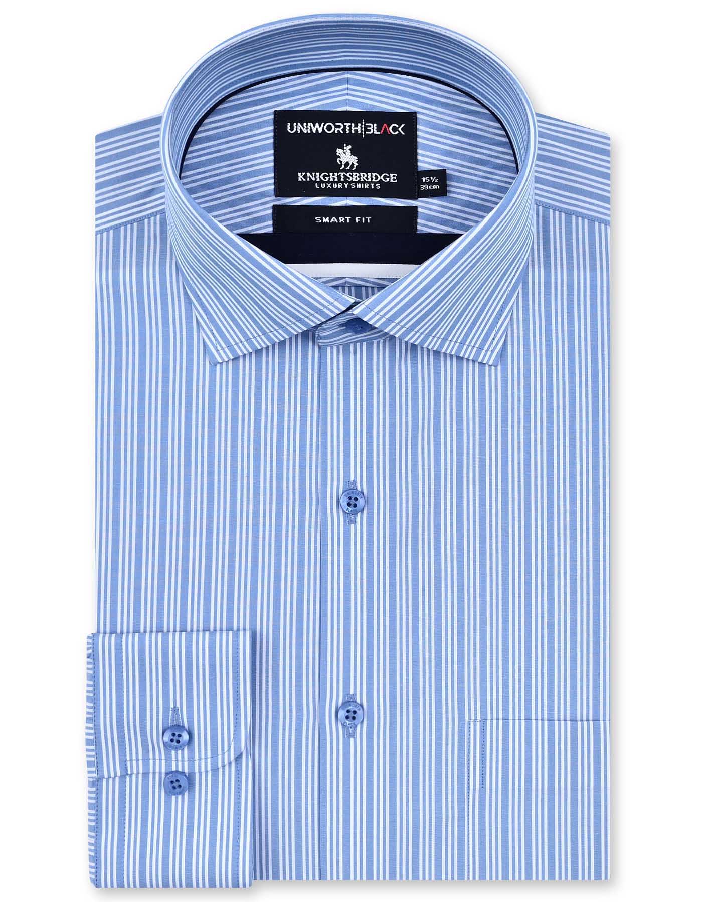 Stripe Blue Tailored Smart Fit Shirt FS2905-1SF-14.5