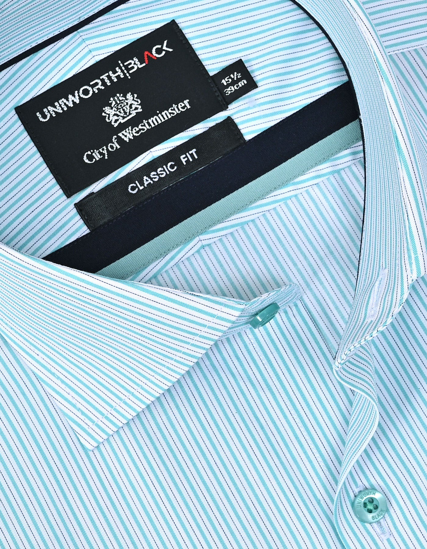 Stripe D Cyan Classic Fit Shirt FS2909-1RF-15