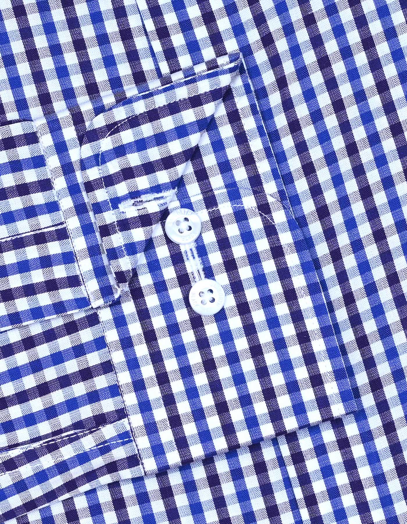 Check Royal Blue Tailored Smart Fit Shirt FS2909SF-15.5