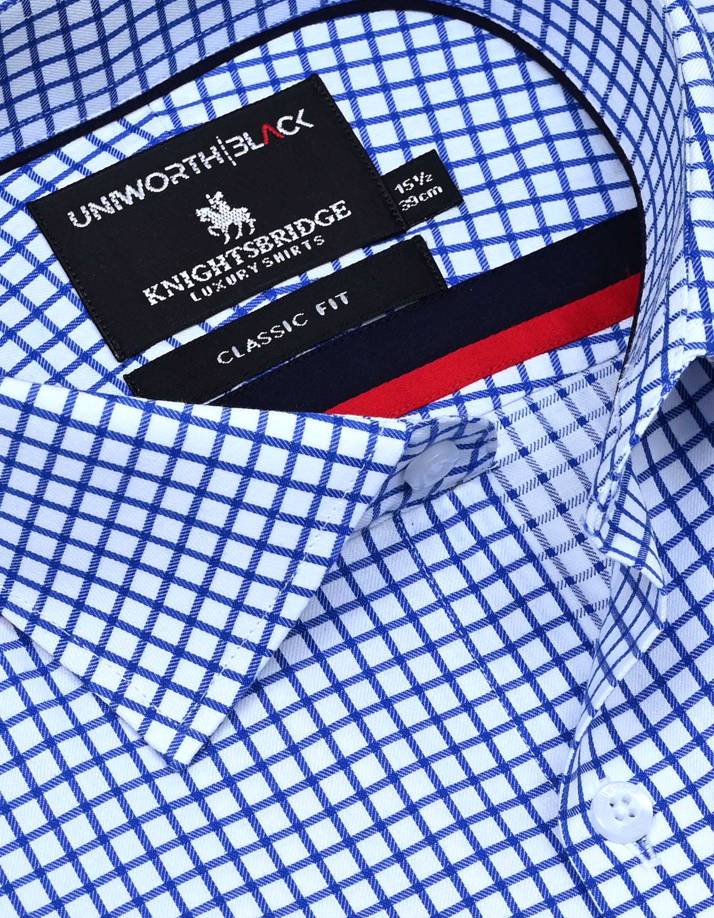 Check Royal Blue Classic Fit Shirt FS2916RF-15