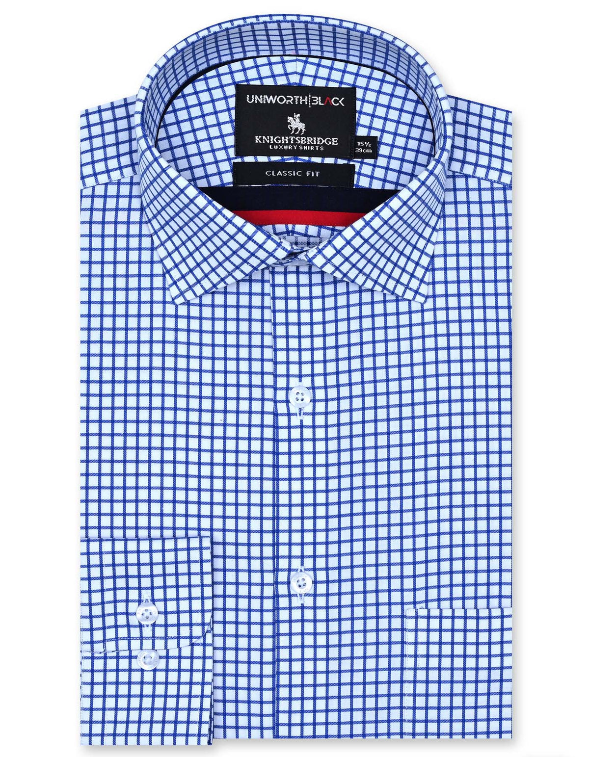 Check Royal Blue Classic Fit Shirt FS2916RF-14.5