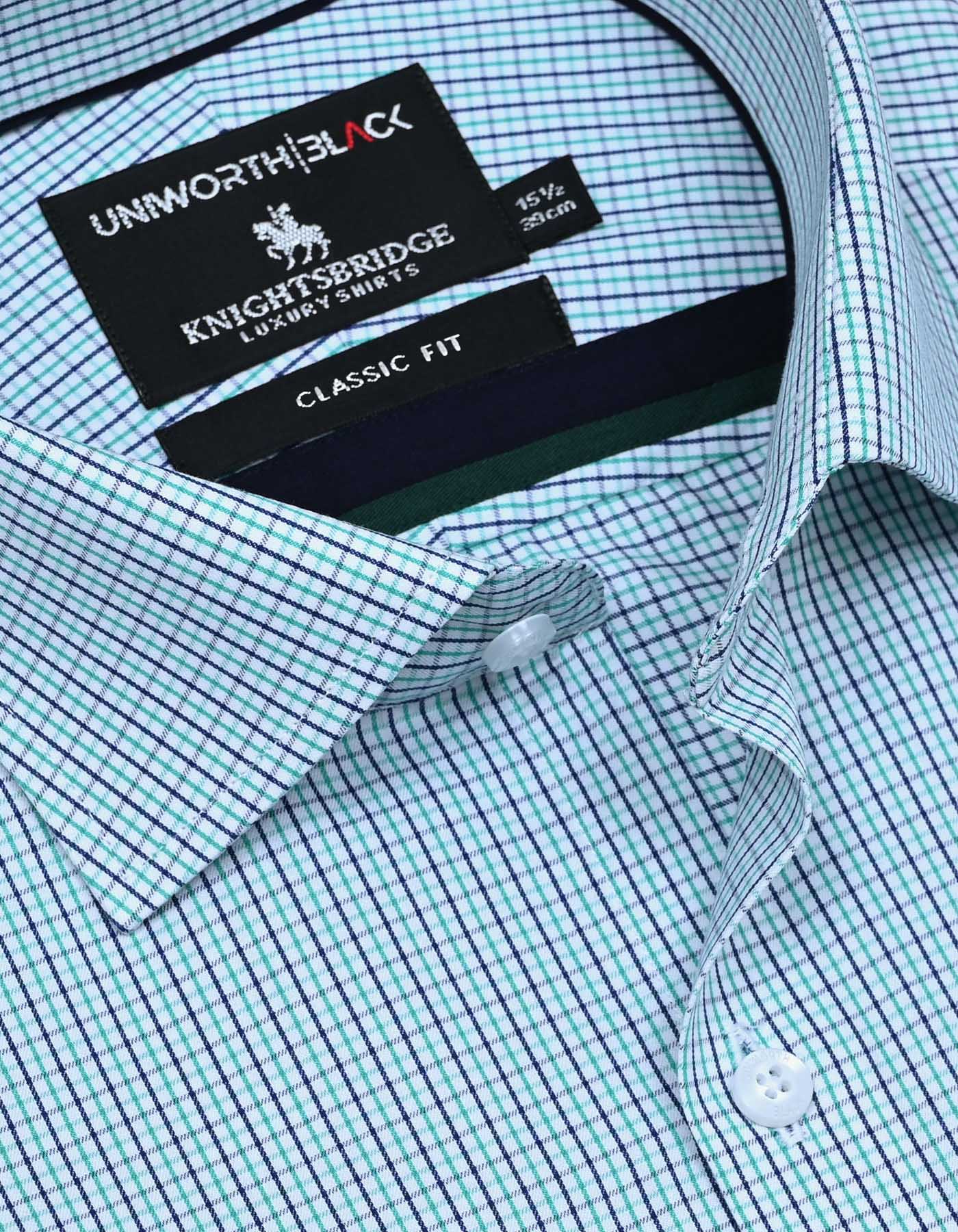Check Green Classic Fit Shirt FS2917RF-15