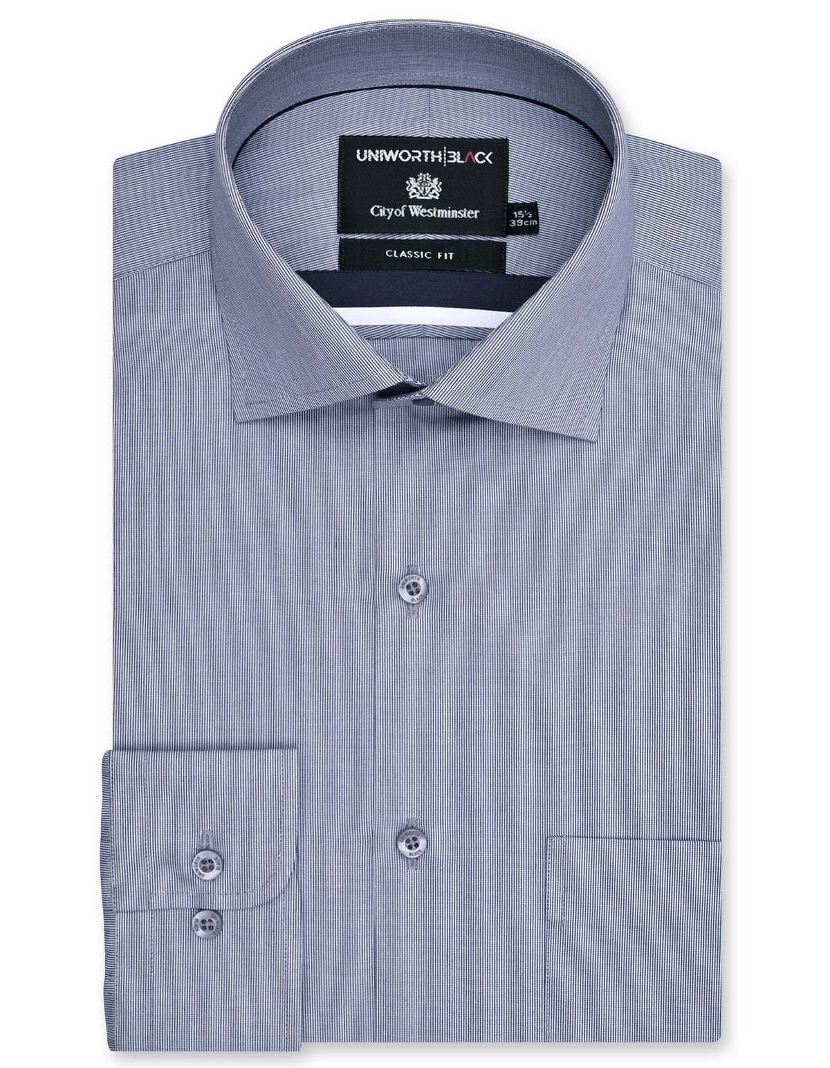 Stripe Navy Classic Fit Shirt FS2926-1RF-14.5
