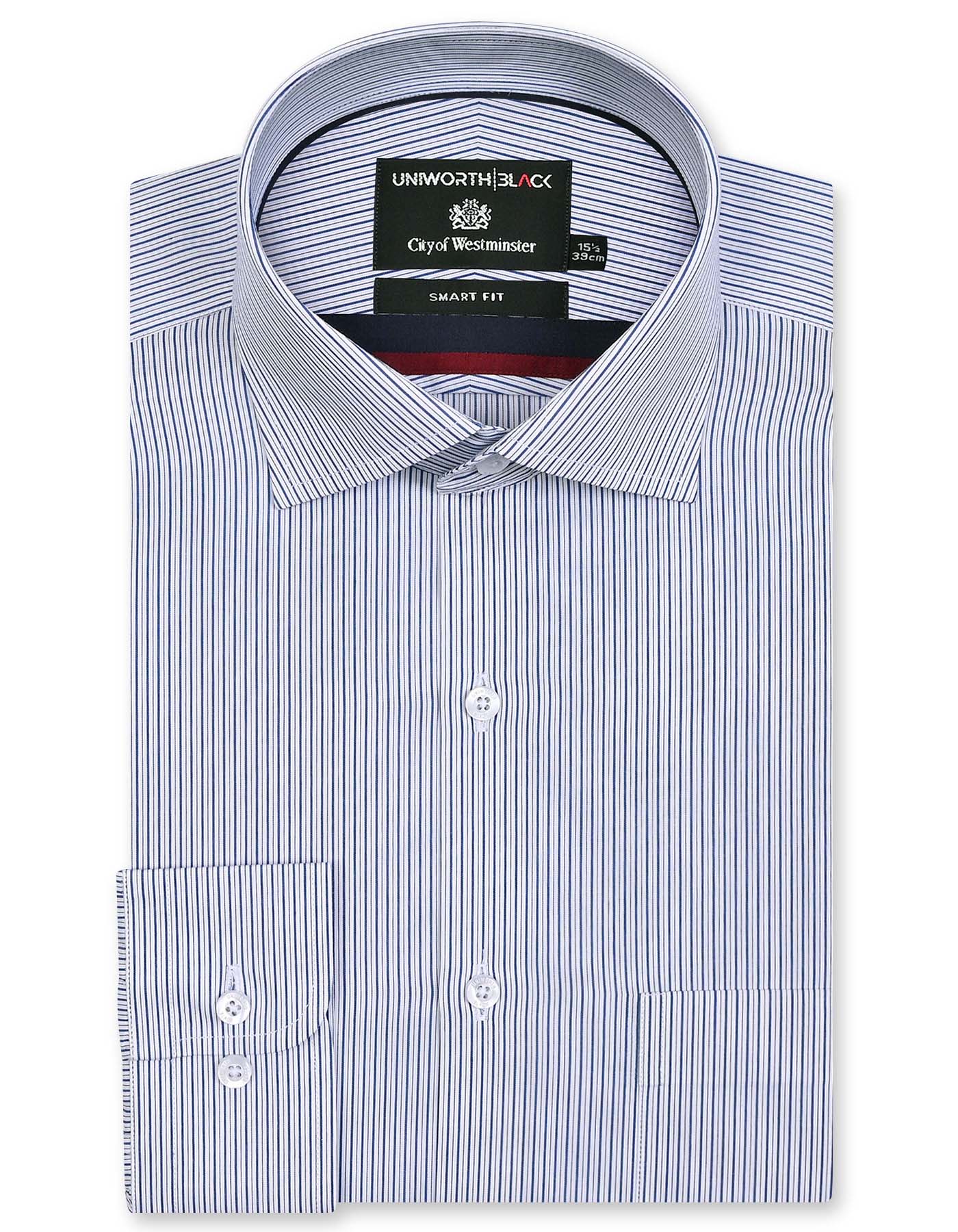 Stripe Royal Blue Tailored Smart Fit Shirt FS2927-1SF-14.5