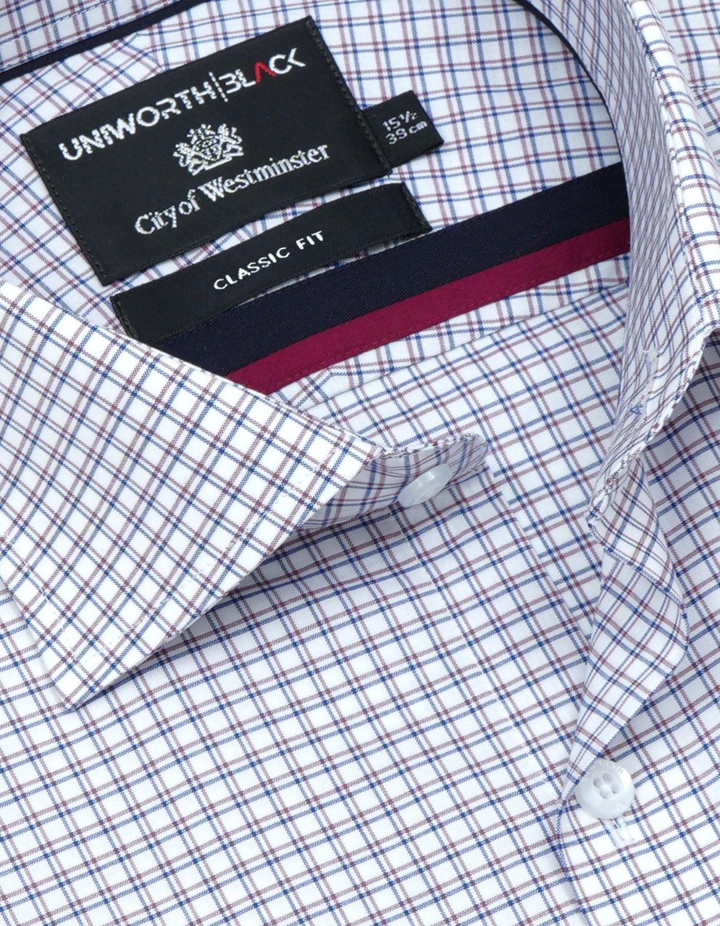 Check Maroon Classic Fit Shirt FS2927RF-15