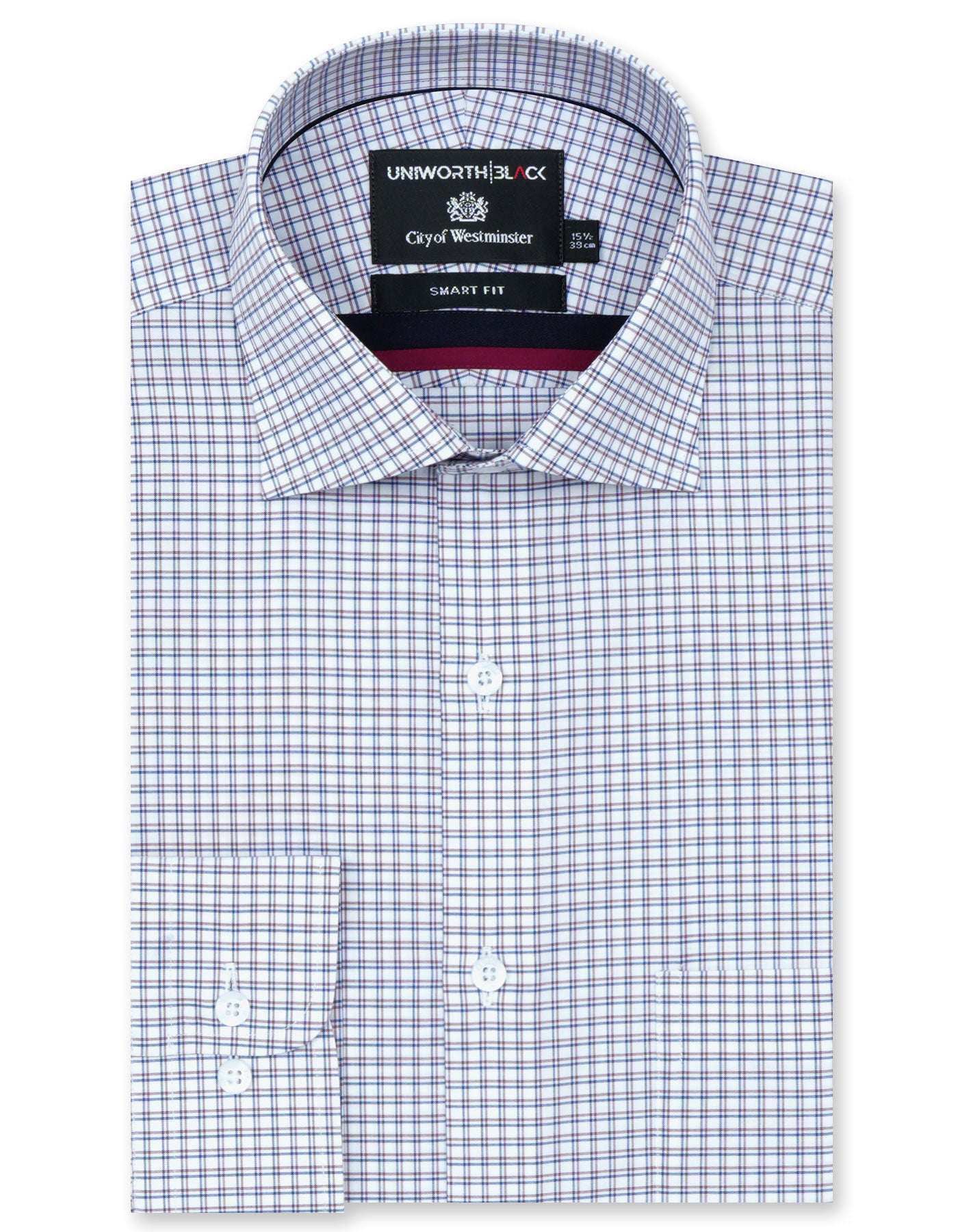 Check Maroon Smart Fit Shirt FS2927SF-14.5