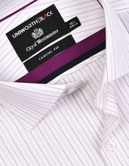 Stripe Mauve Classic Fit Shirt FS2928-1RF-15