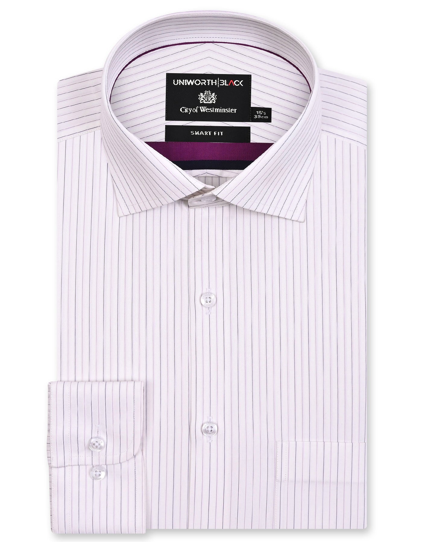 Stripe Mauve Classic Fit Shirt FS2928-1RF-14.5