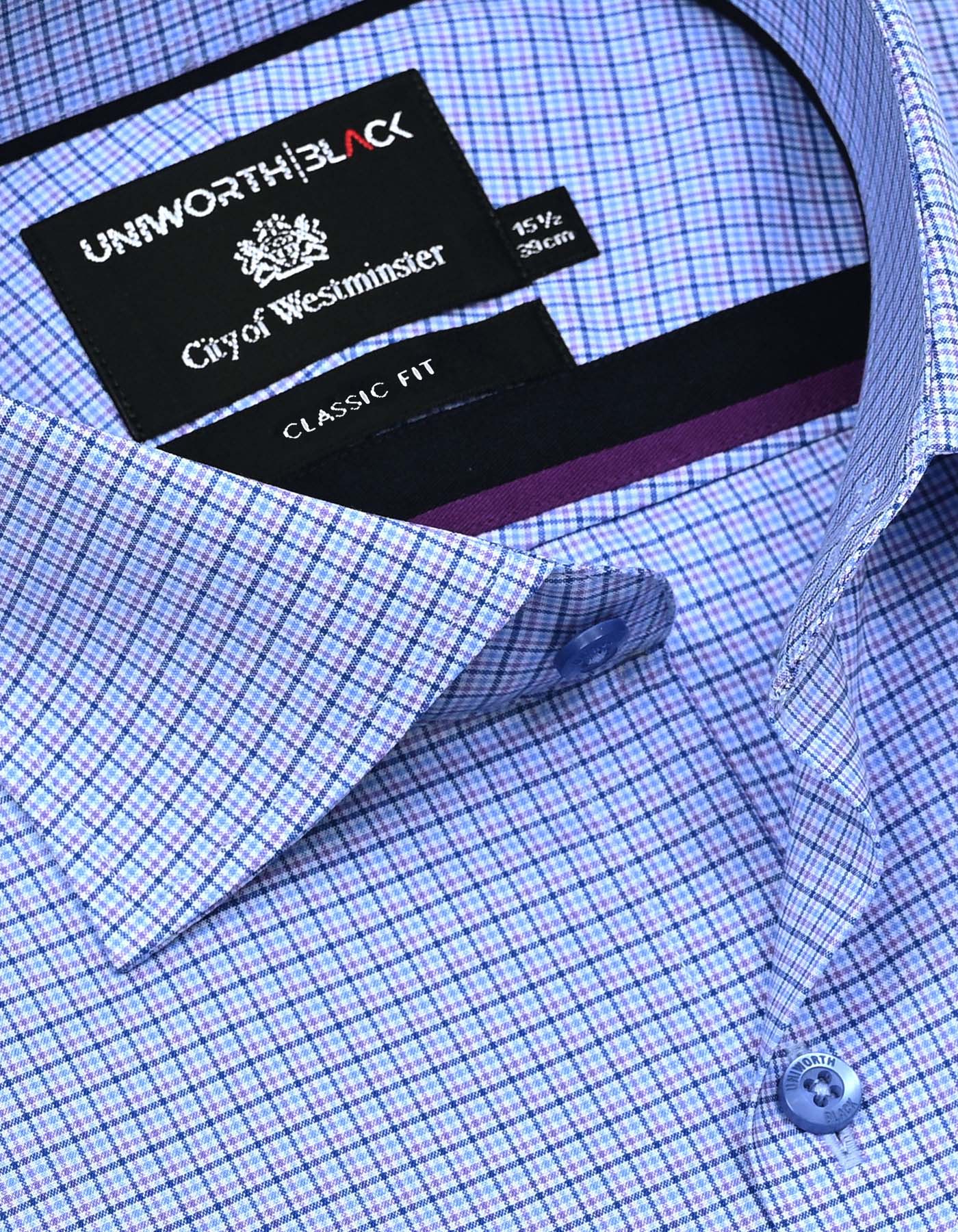 Check Navy Classic Fit Shirt FS2929RF-15