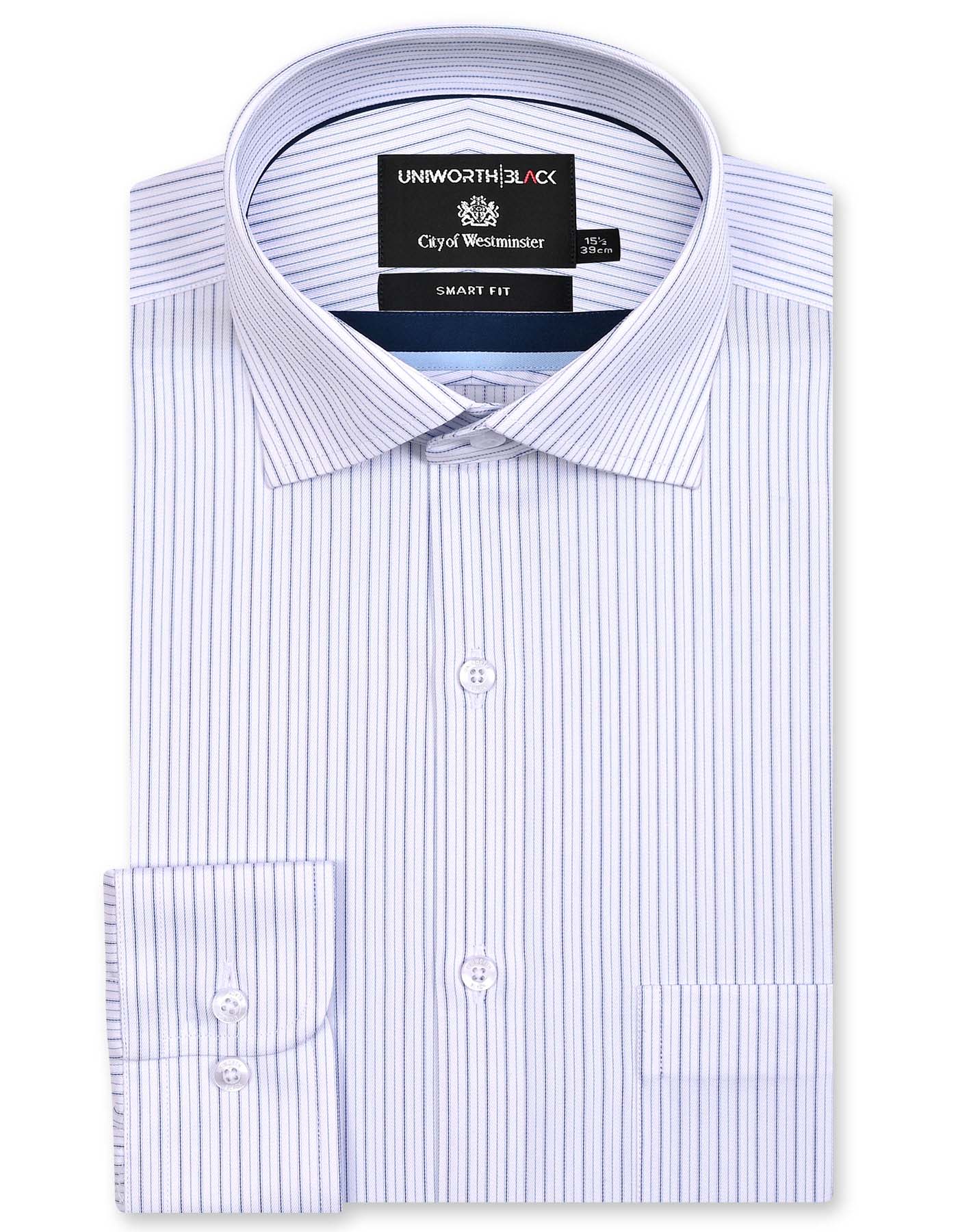 Stripe Navy Tailored Smart Fit Shirt FS2930SF-14.5