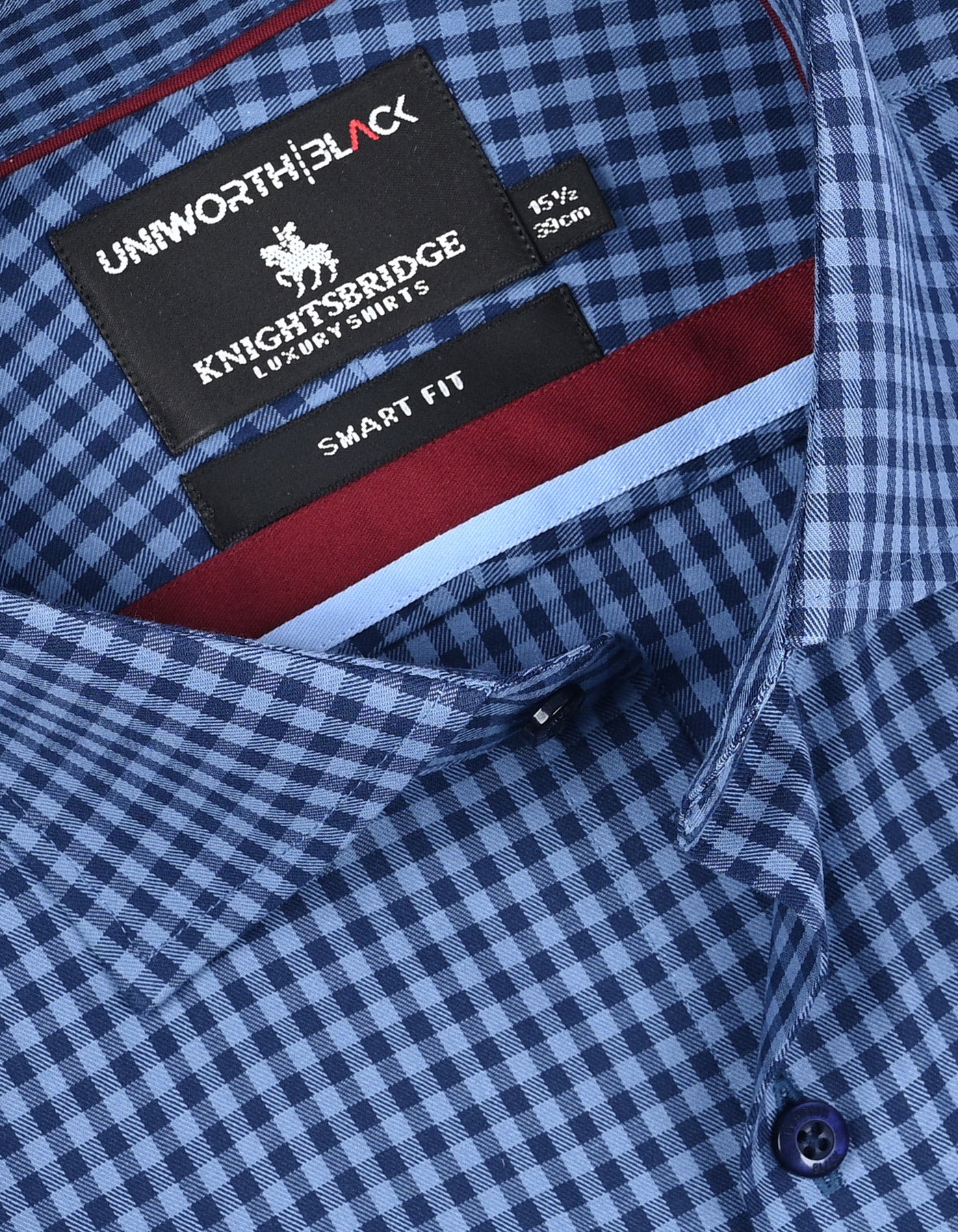 Check M Blue Tailored Smart Fit Shirt FS2932-1SF-15