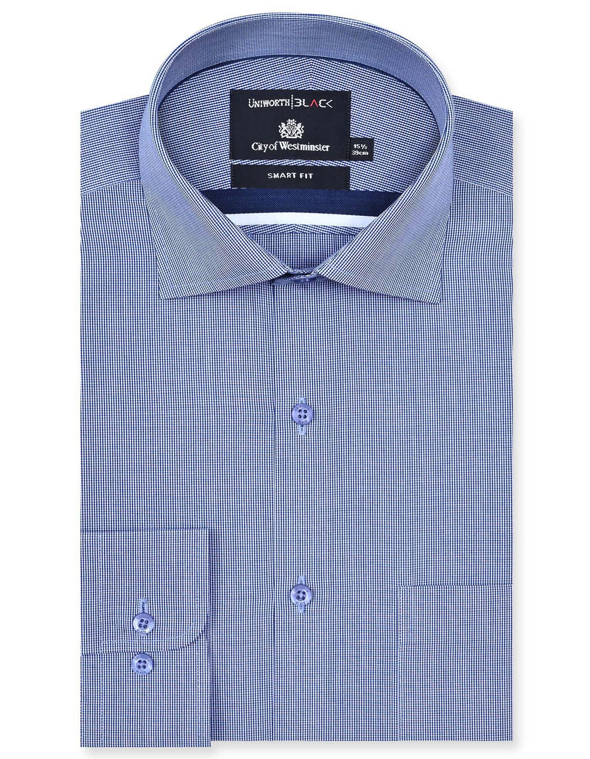 Check Blue Tailored Smart Fit Shirt FS2934SF-14.5