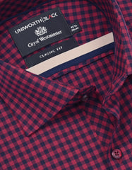 Check Maroon Classic Fit Shirt FS2935RF-15
