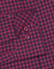 Check Maroon Tailored Smart Fit Shirt FS2935SF-15.5