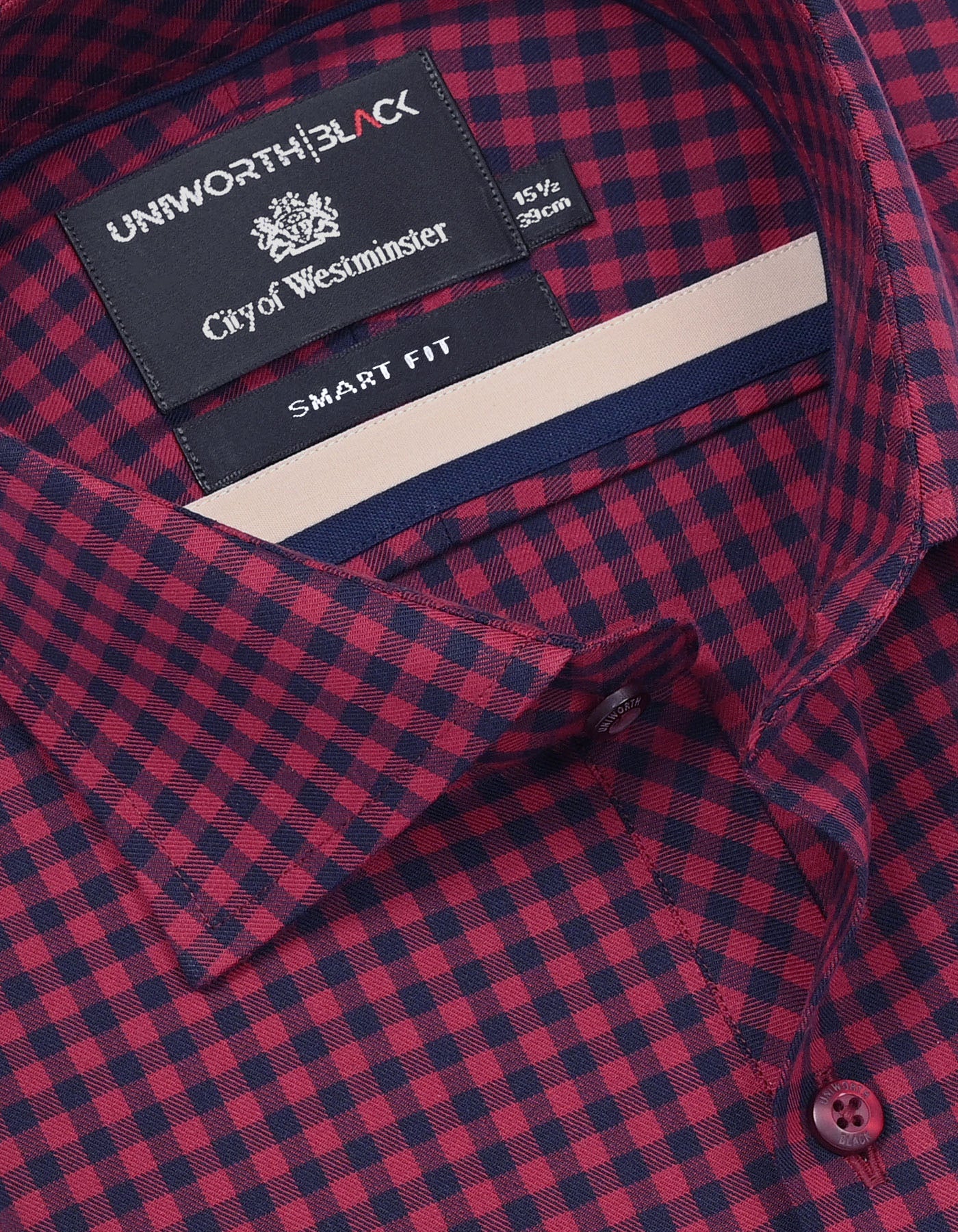 Check Maroon Tailored Smart Fit Shirt FS2935SF-15