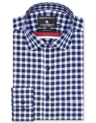 Check Navy Tailored Smart Fit Shirt FS2937-1SF-14.5