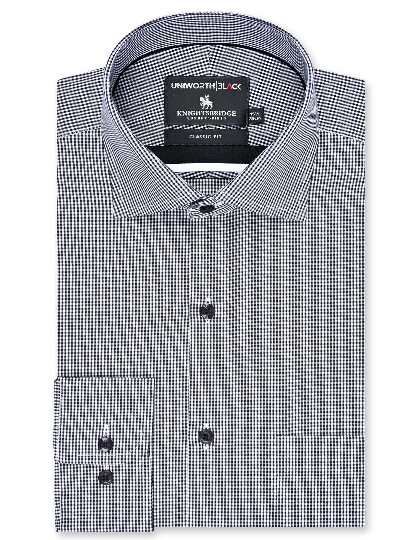 Check Black Classic Fit Shirt FS2939-1RF-14.5