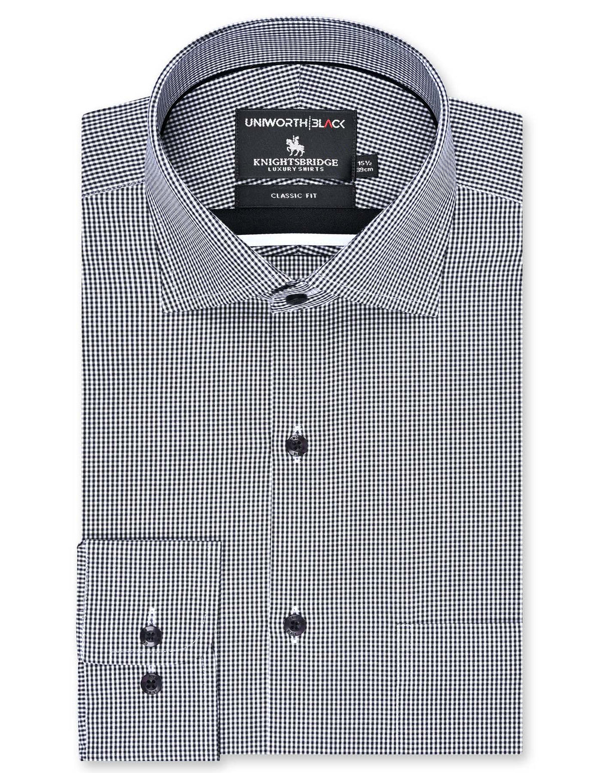 Check Black Classic Fit Shirt FS2939-1RF-14.5