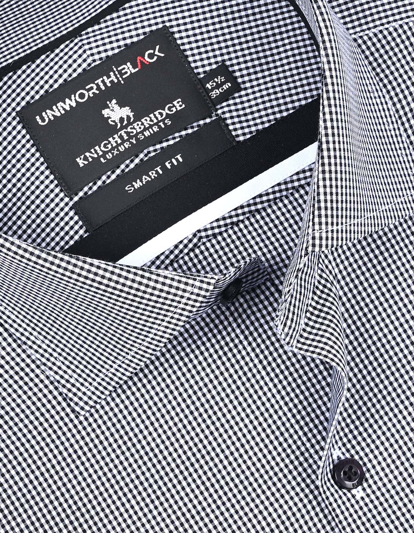 Check Black Tailored Smart Fit Shirt FS2939-1SF-15