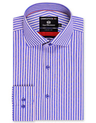 Stripe Blue Classic Fit Shirt FS2943RF-14.5