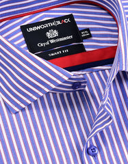 Stripe Blue Tailored Smart Fit Shirt FS2943SF-15