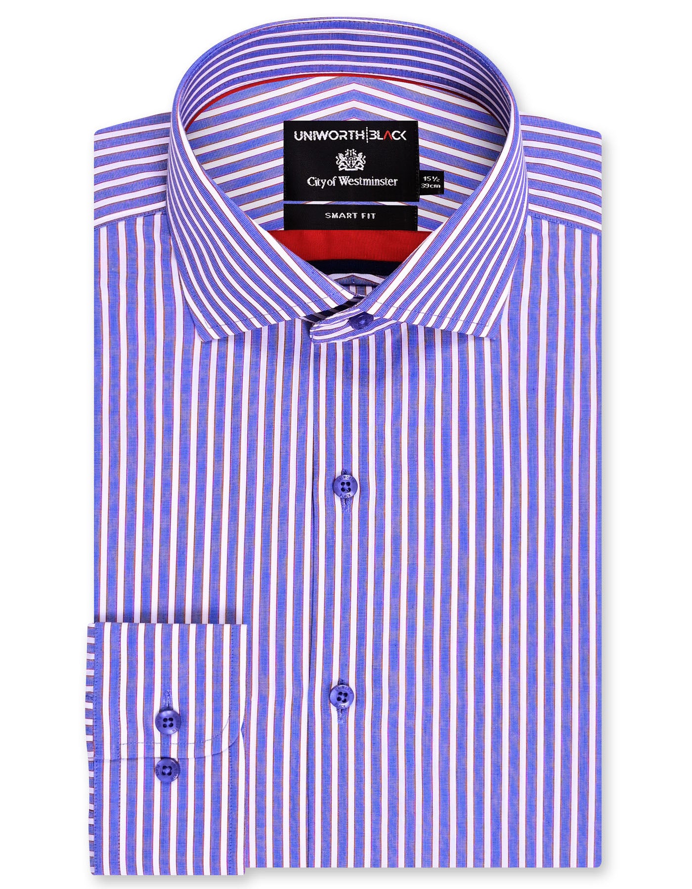 Stripe Blue Tailored Smart Fit Shirt FS2943SF-14.5
