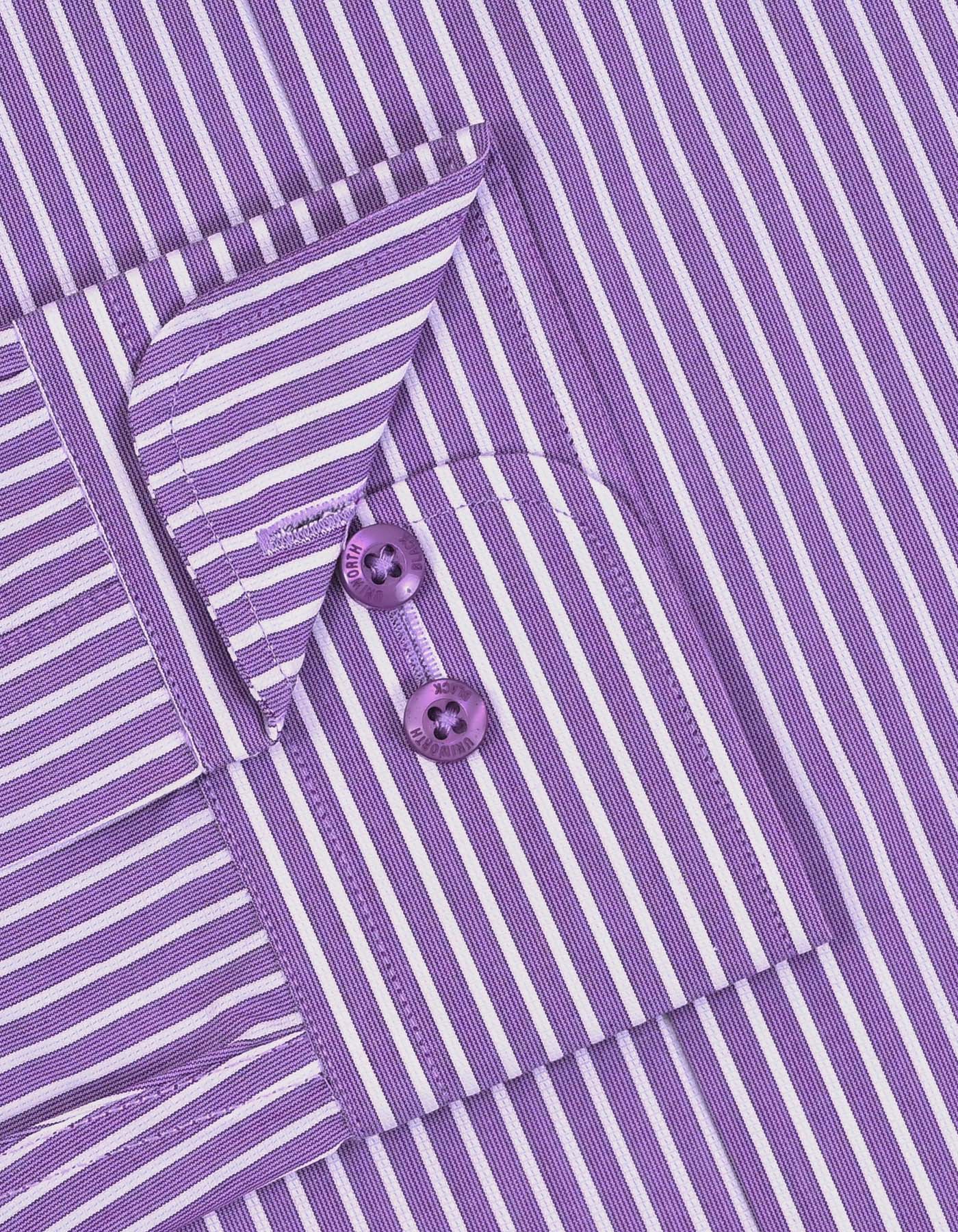 Stripe L Purple Classic Fit Shirt FS2944-1RF-15.5