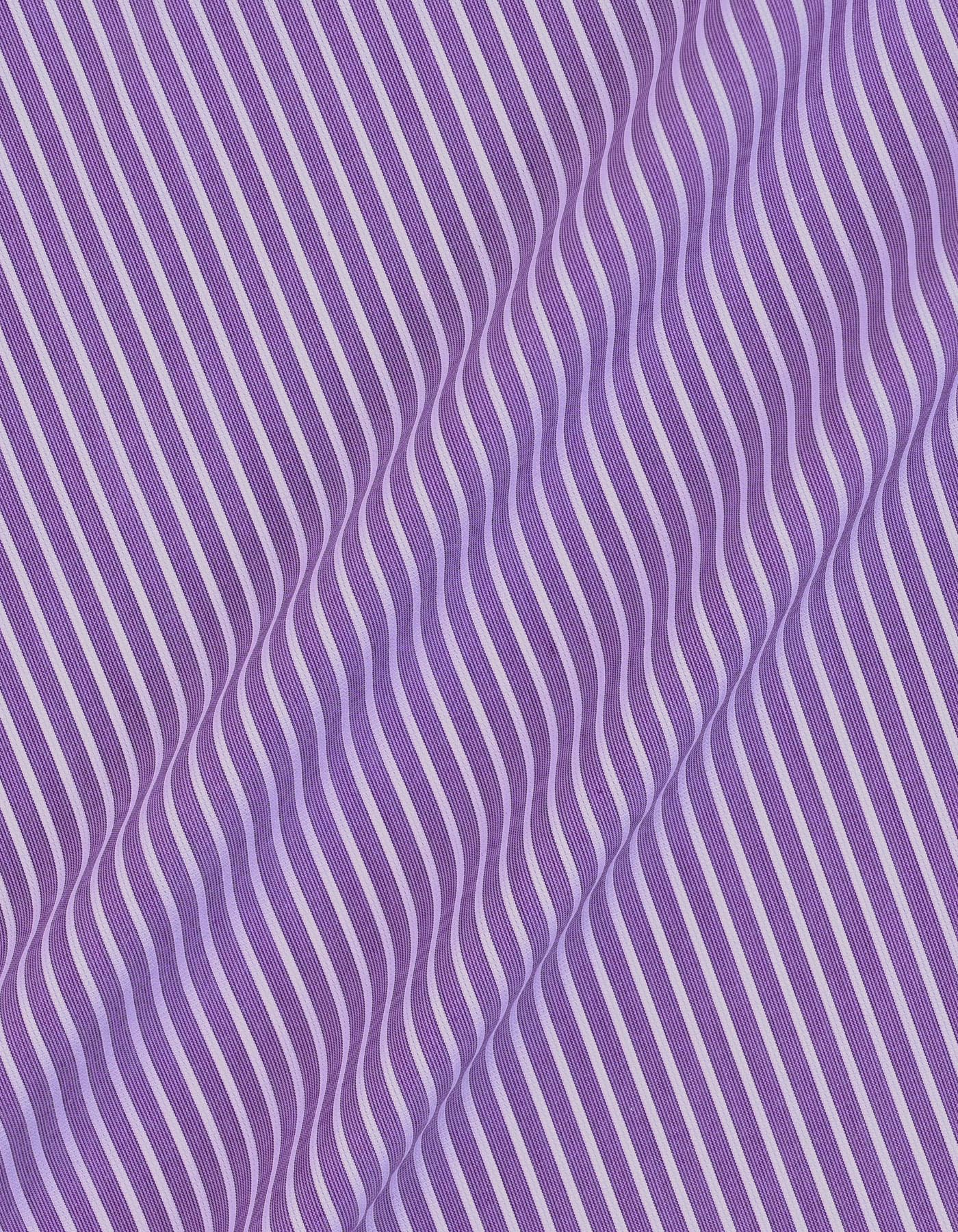 Stripe L Purple Classic Fit Shirt FS2944-1RF-16