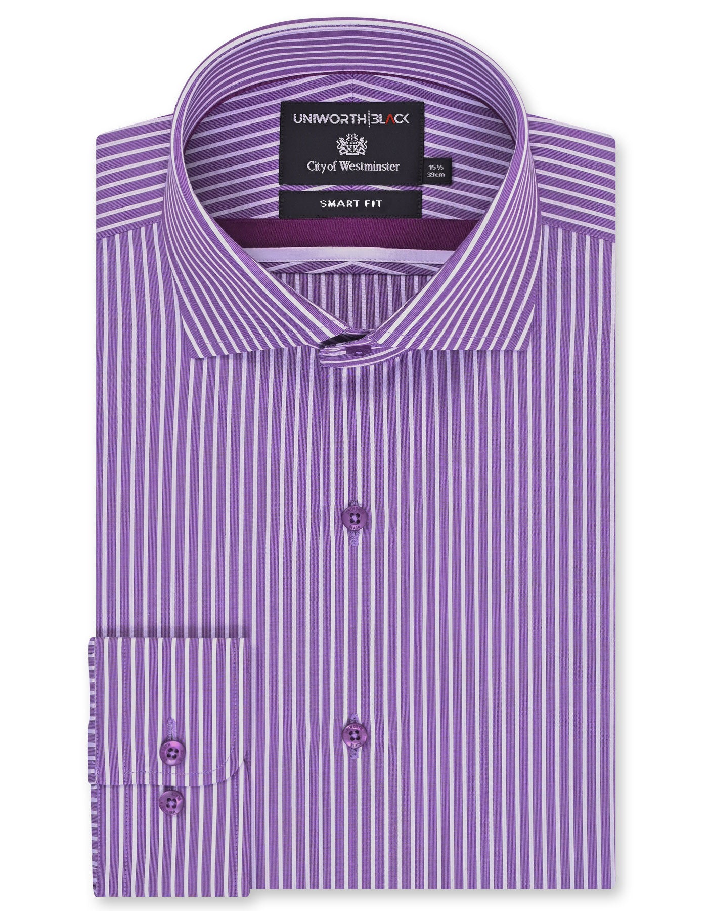 Stripe L Purple Classic Fit Shirt FS2944-1RF-14.5