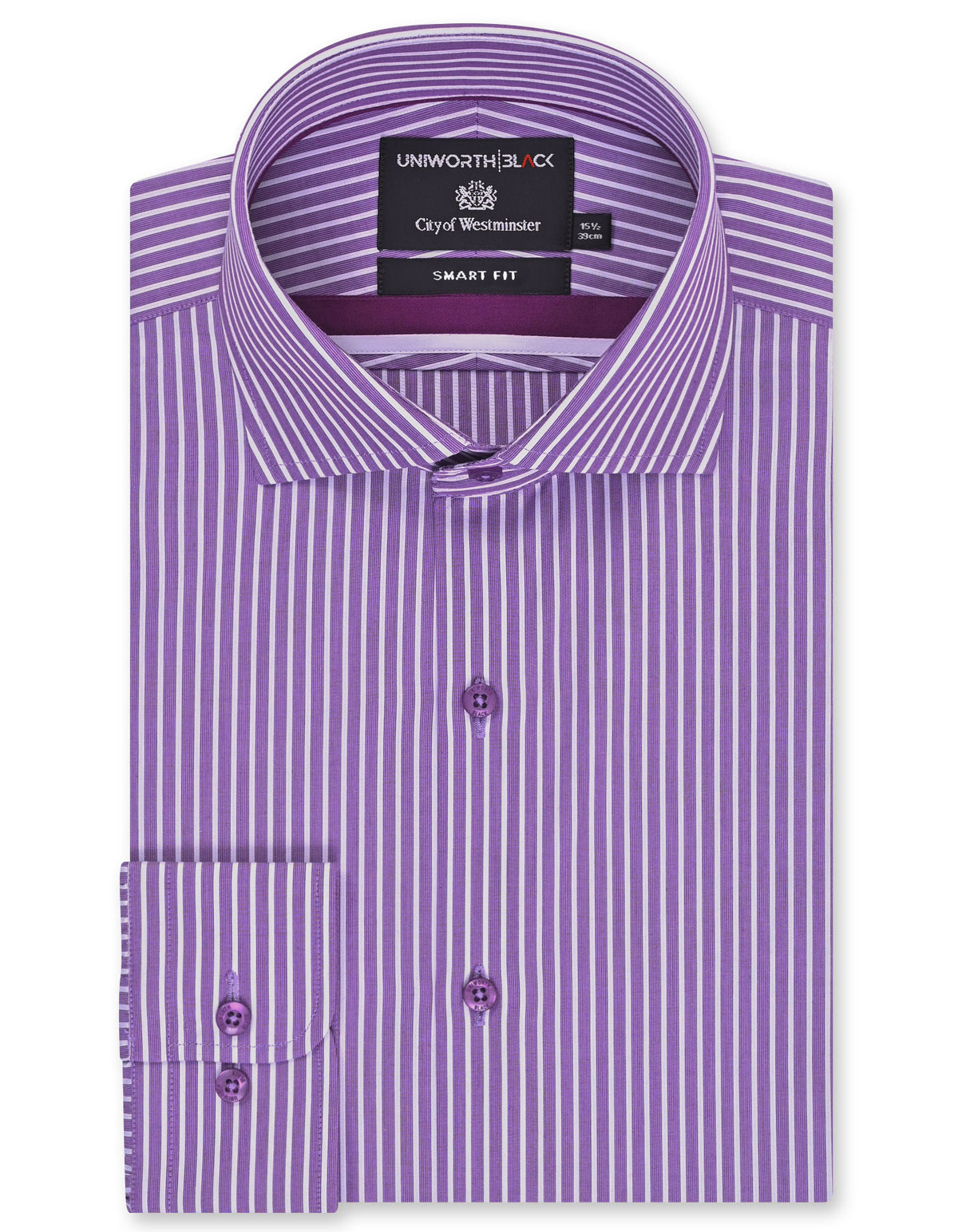 Stripe L Purple Classic Fit Shirt FS2944-1RF-14.5