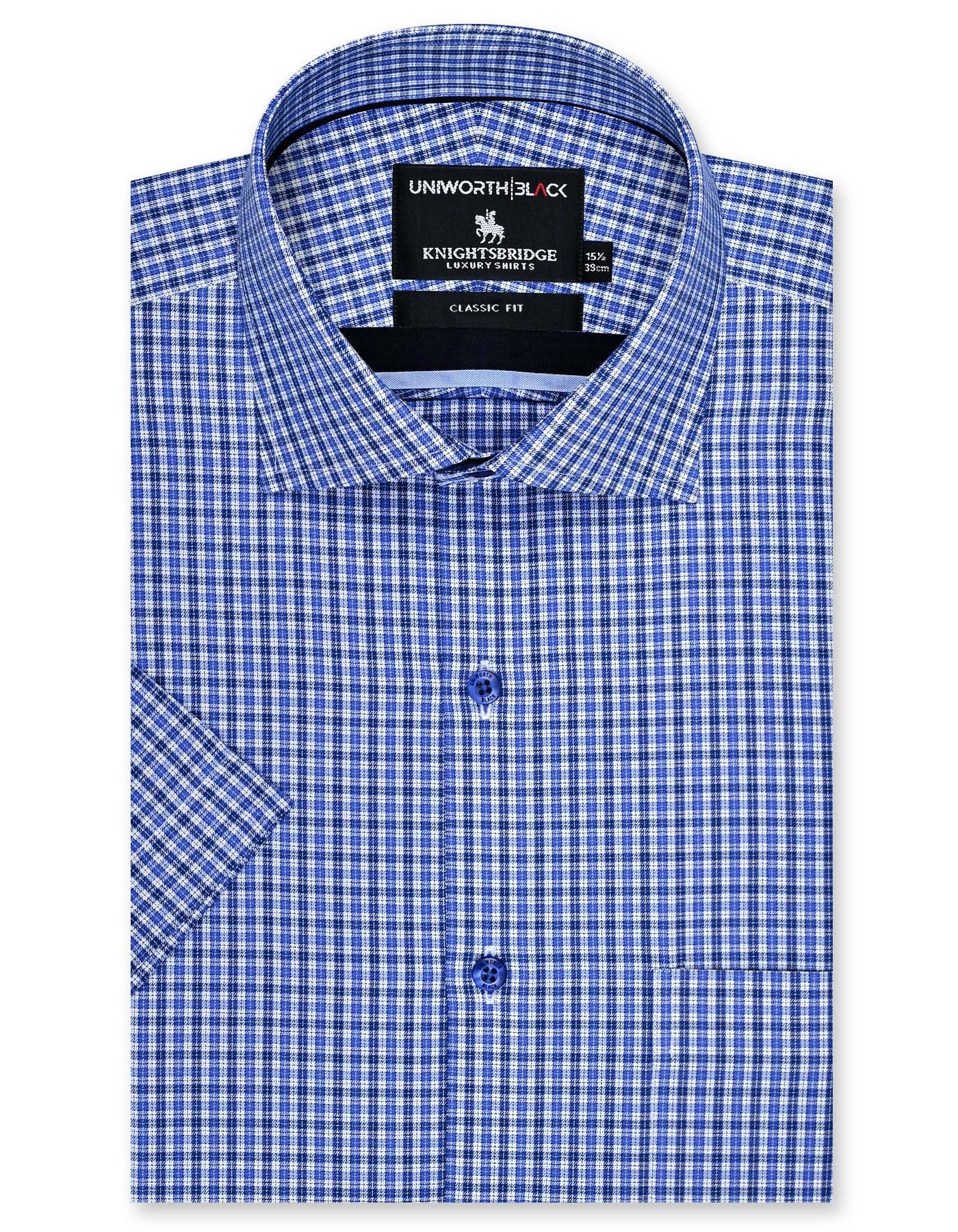 Check Navy Classic Fit Shirt FS2950RH-14.5