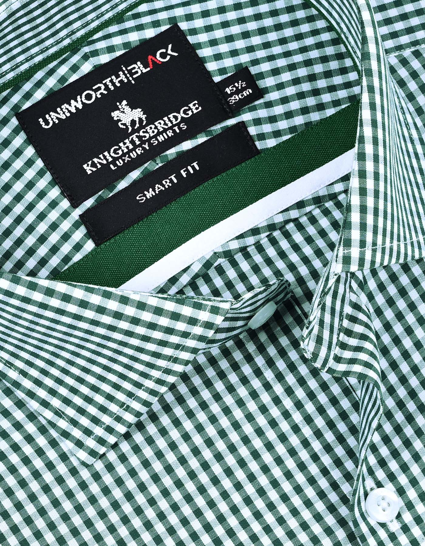 Check Green Tailored Smart Fit Shirt FS2953SF-15