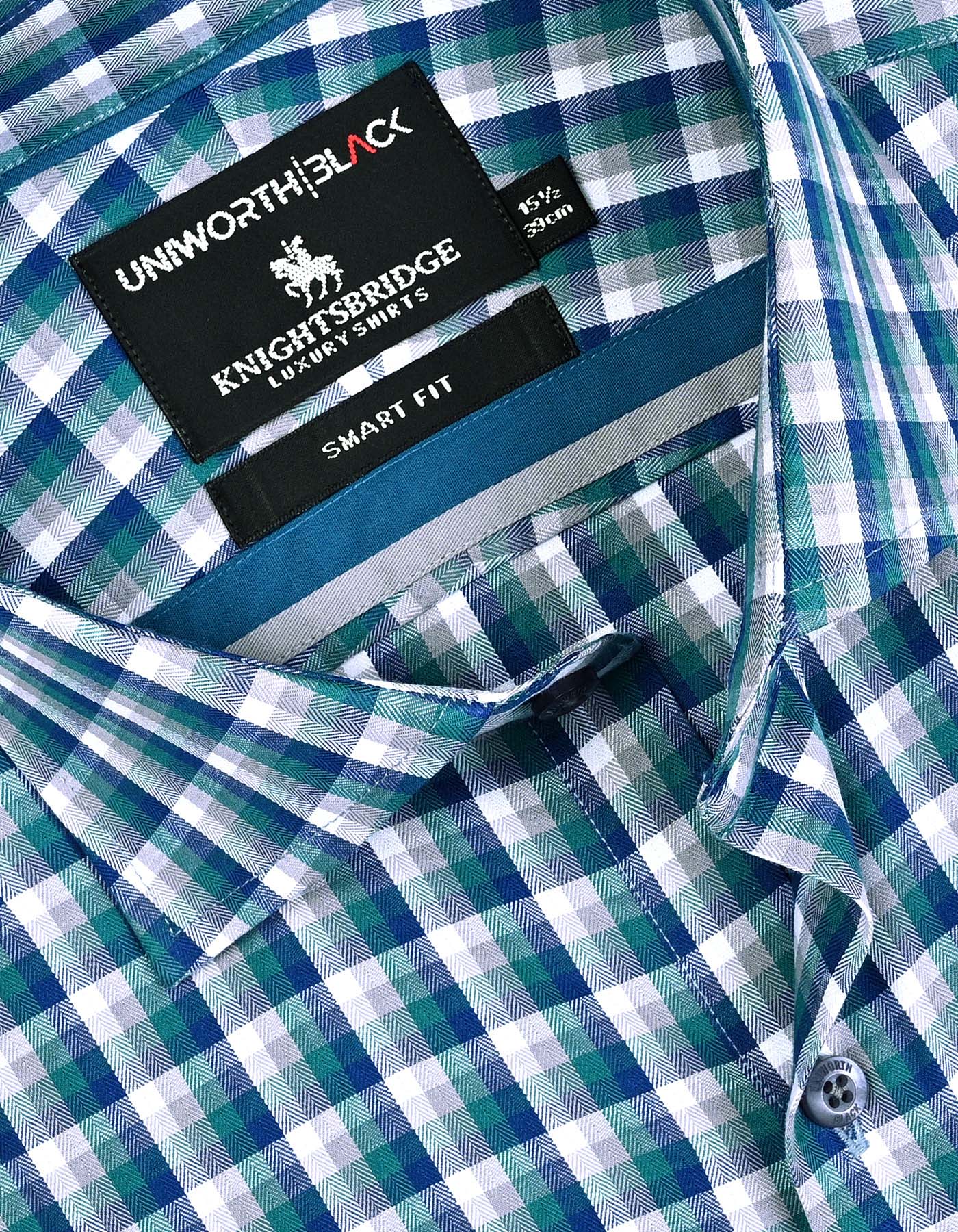 Check Green Tailored Smart Fit Shirt FS2970SF-15