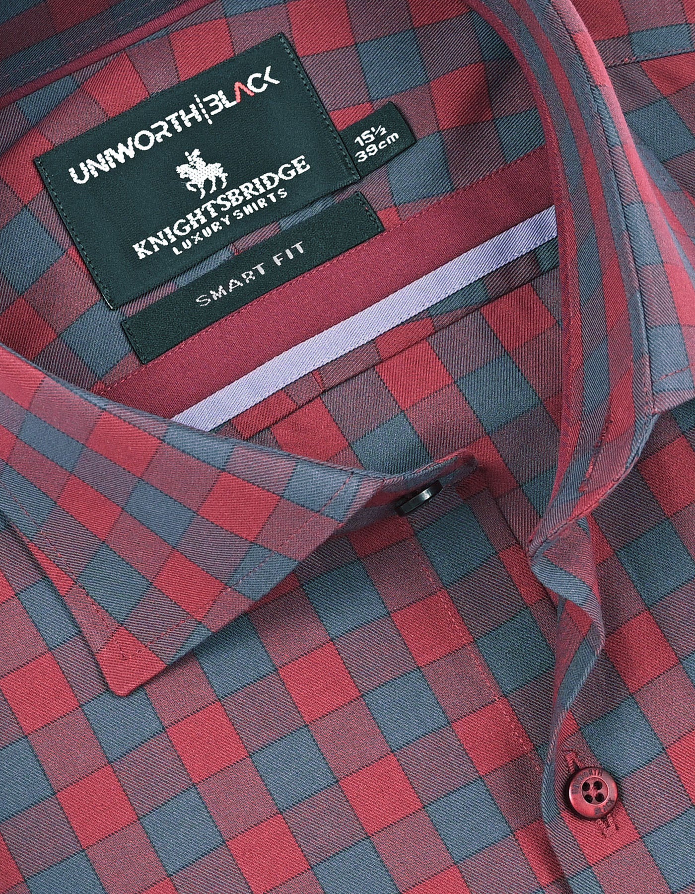 Check Red Tailored Smart Fit Shirt FS2971SF-15
