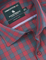 Check Red Tailored Smart Fit Shirt FS2971SF-15