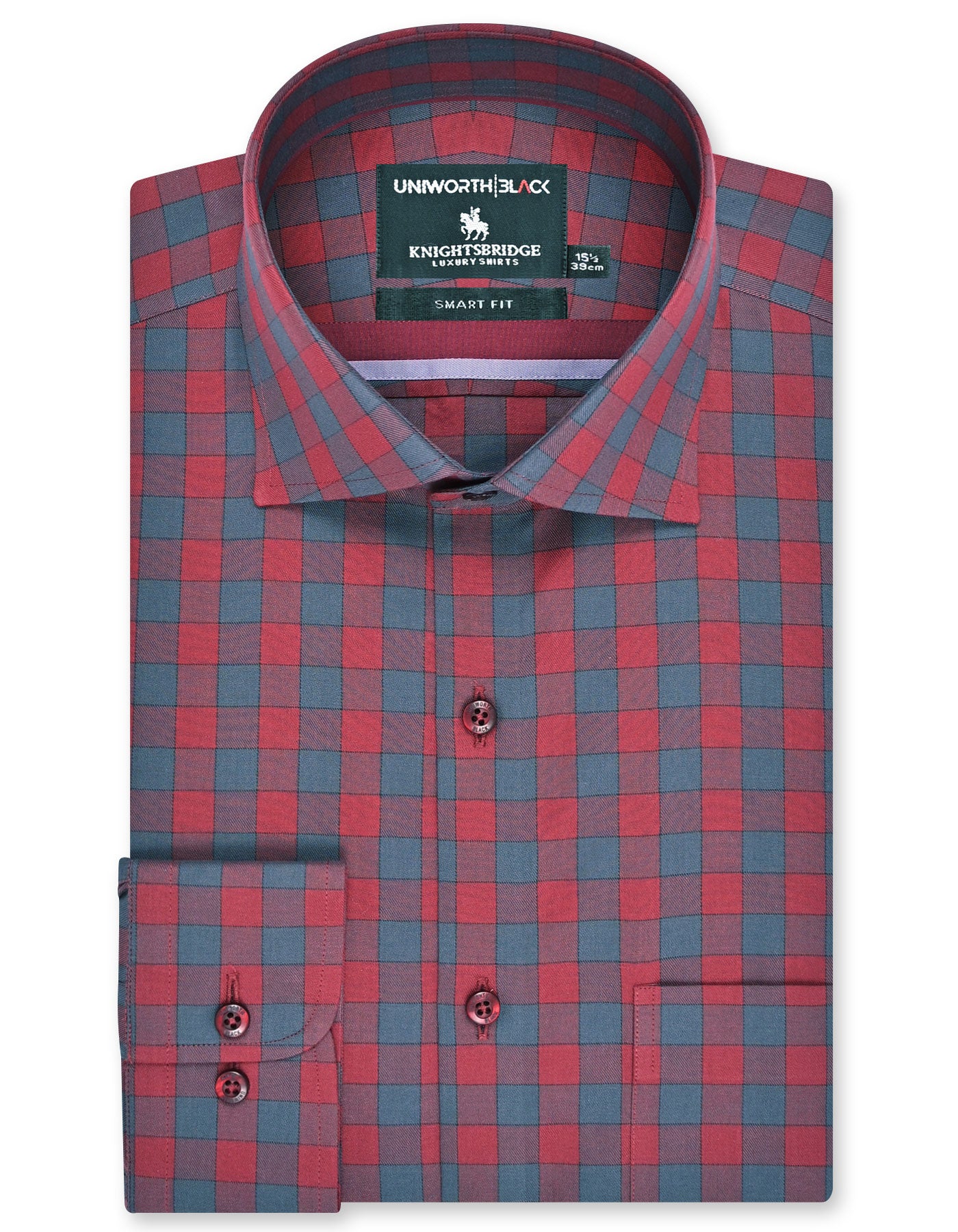 Check Red Tailored Smart Fit Shirt FS2971SF-14.5
