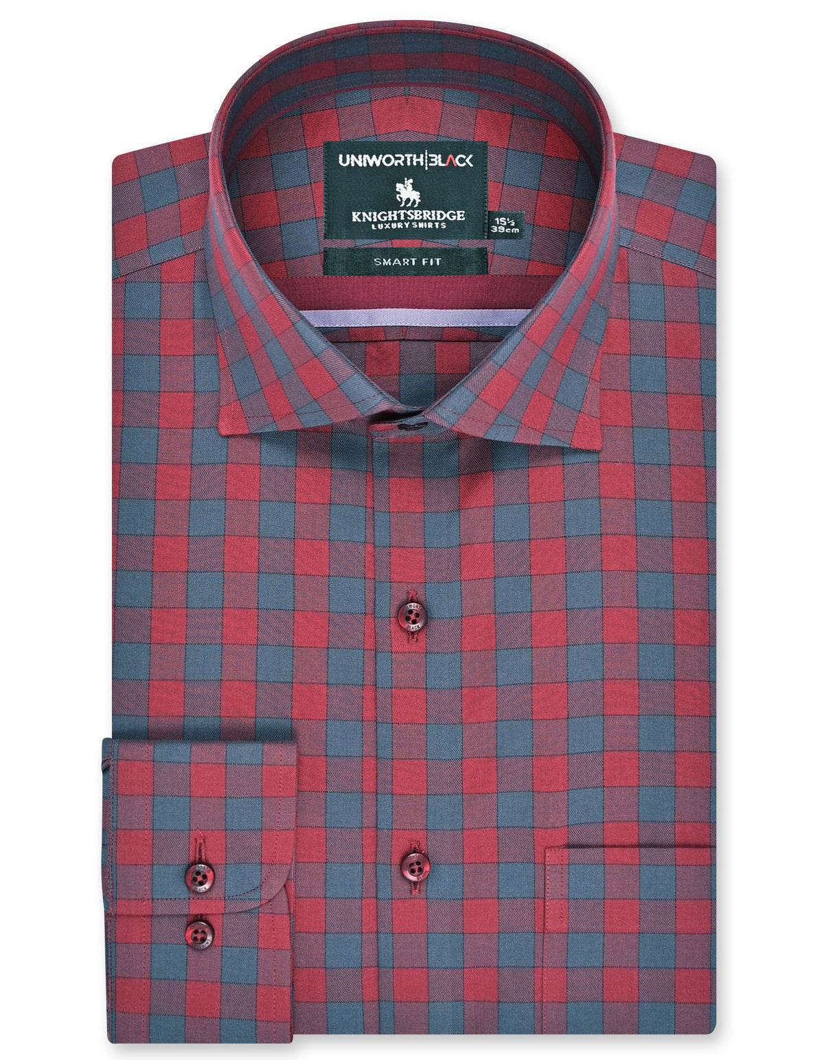 Check Red Tailored Smart Fit Shirt FS2971SF-14.5