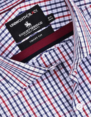 Check Maroon Tailored Smart Fit Shirt FS2973SF-15