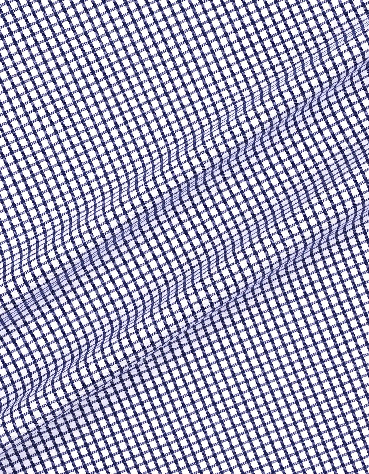 Check Navy Tailored Smart Fit Shirt FS2987SF-16
