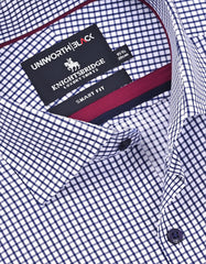 Check Navy Tailored Smart Fit Shirt FS2987SF-15