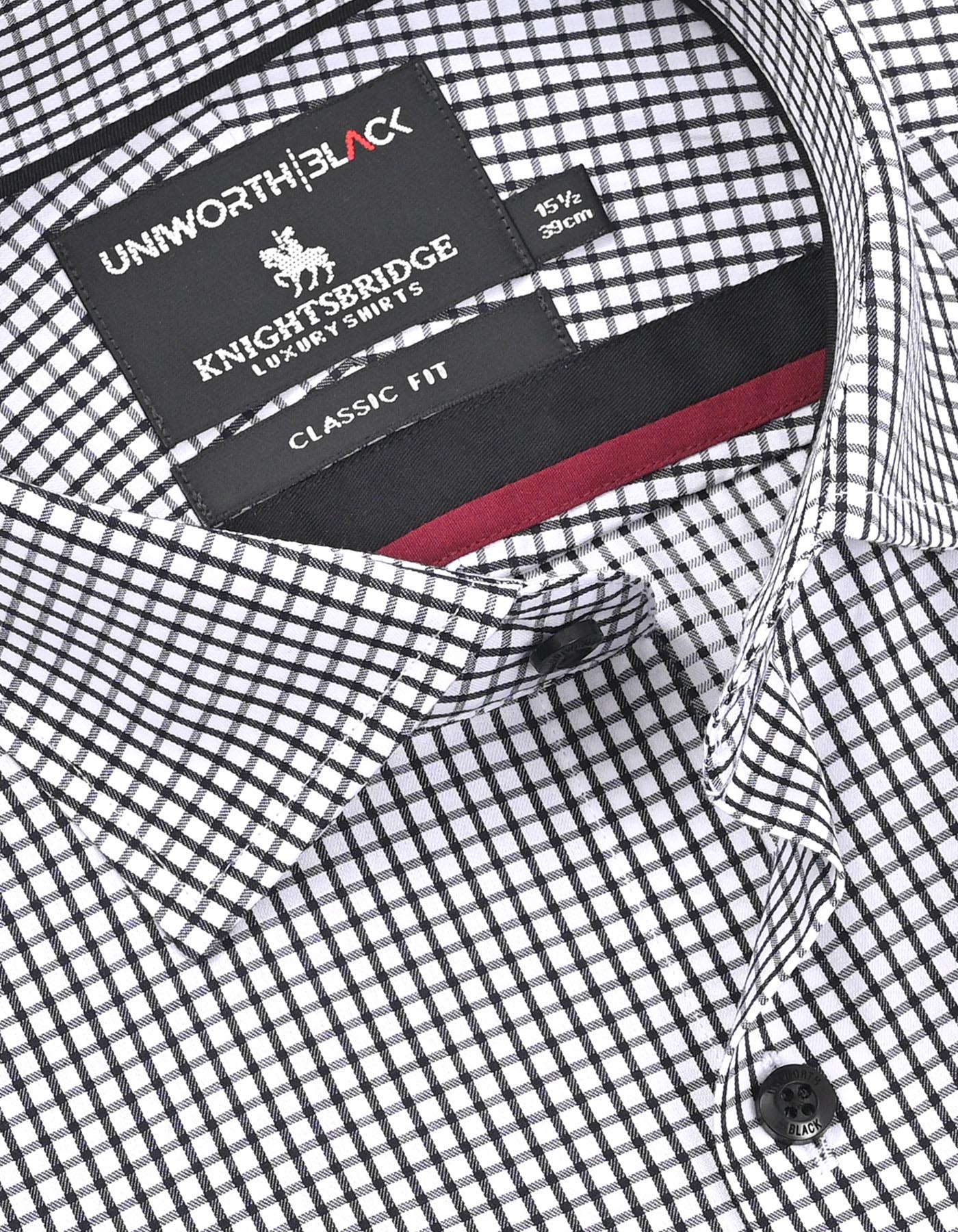 Check Black Classic Fit Shirt FS2988RF-15