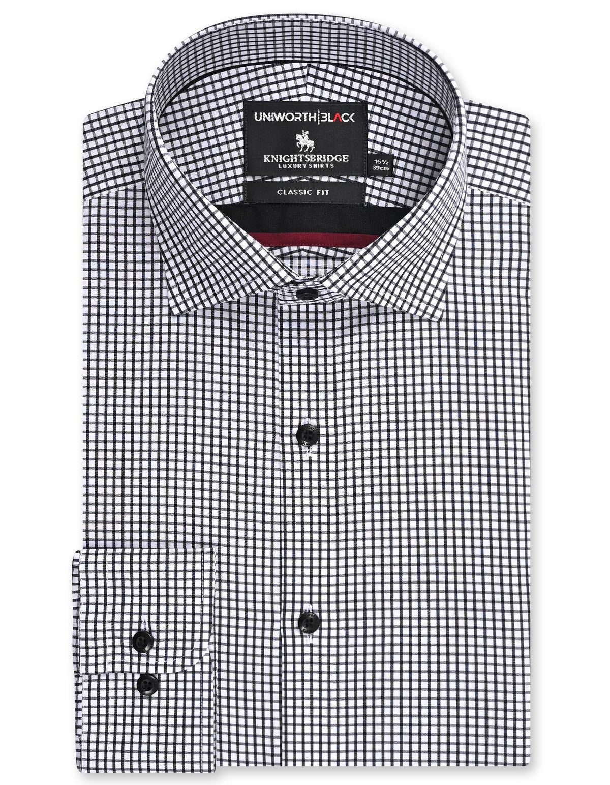 Check Black Classic Fit Shirt FS2988RF-14.5