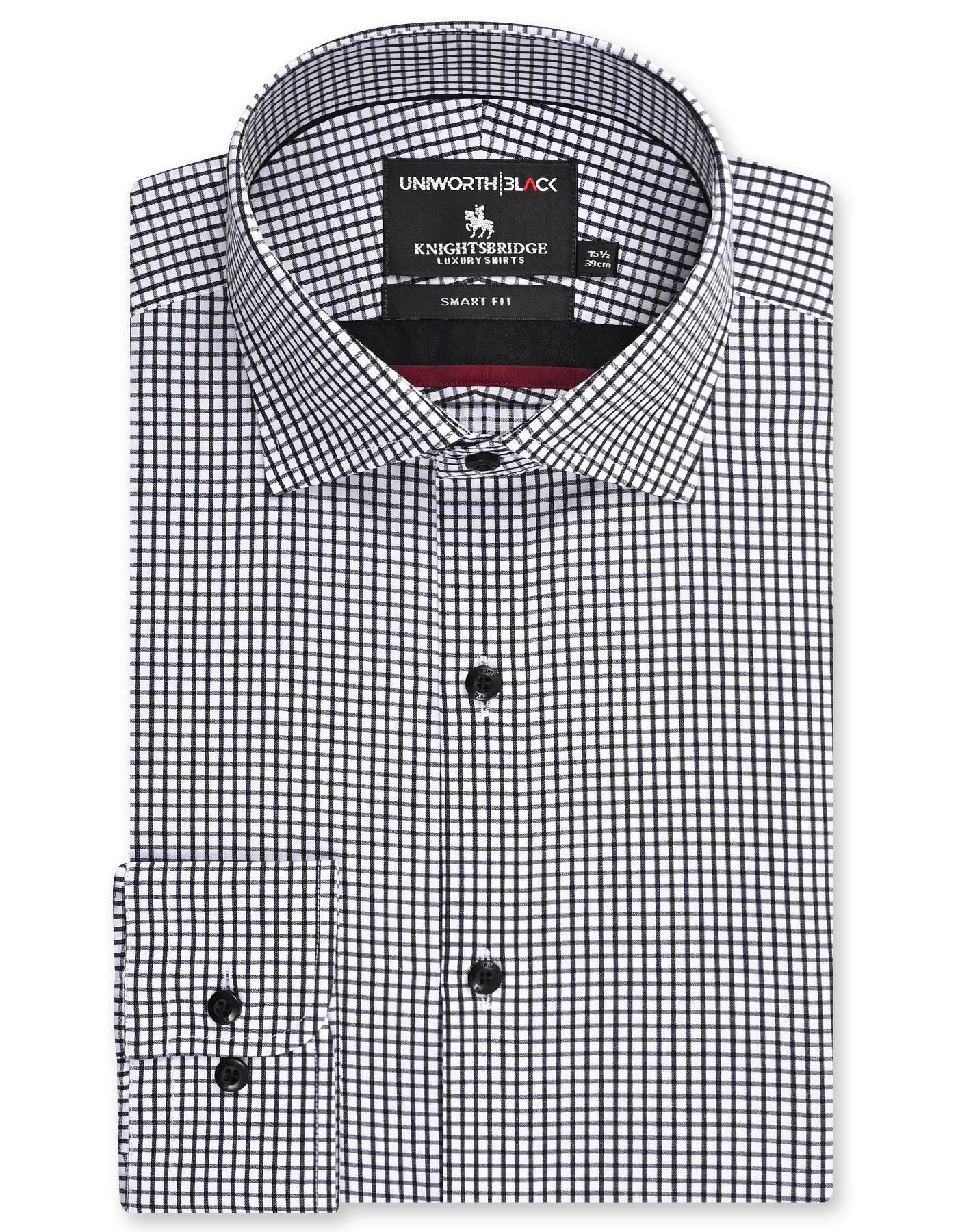 Check Black Tailored Smart Fit Shirt FS2988SF-14.5