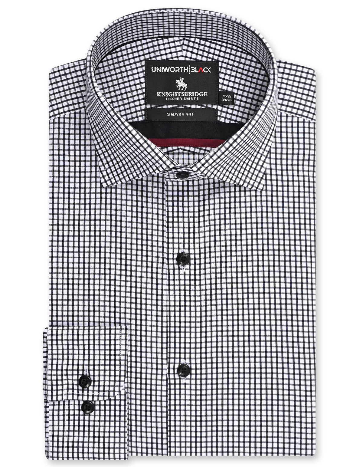 Check Black Tailored Smart Fit Shirt FS2988SF-14.5