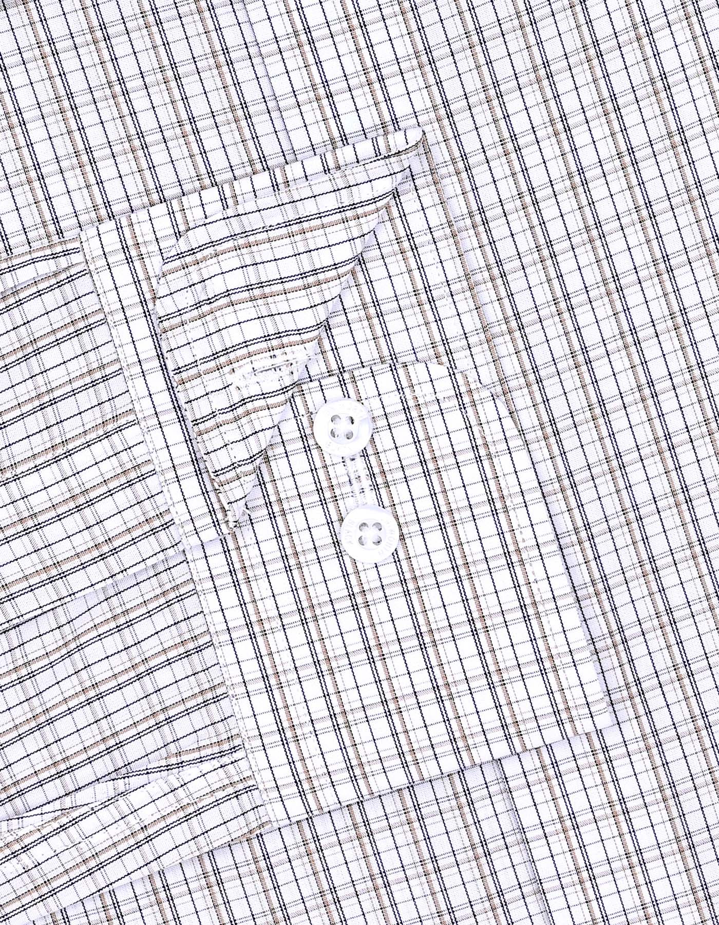 Check Brown Classic Fit Shirt FS2994RF-15.5