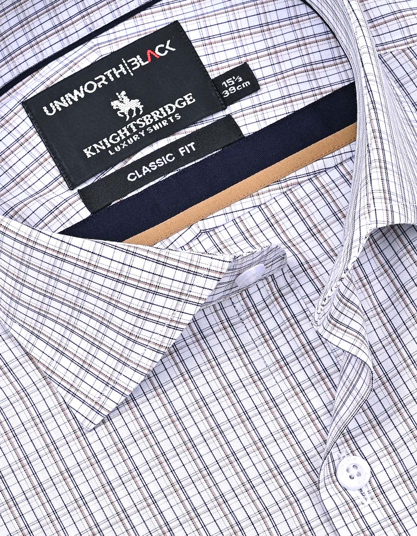 Check Brown Classic Fit Shirt FS2994RF-15